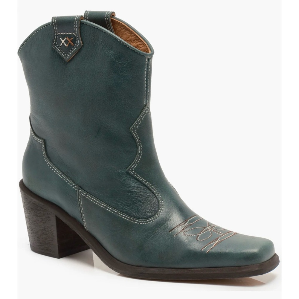 Free People Wandering Western Boot Teal size 9